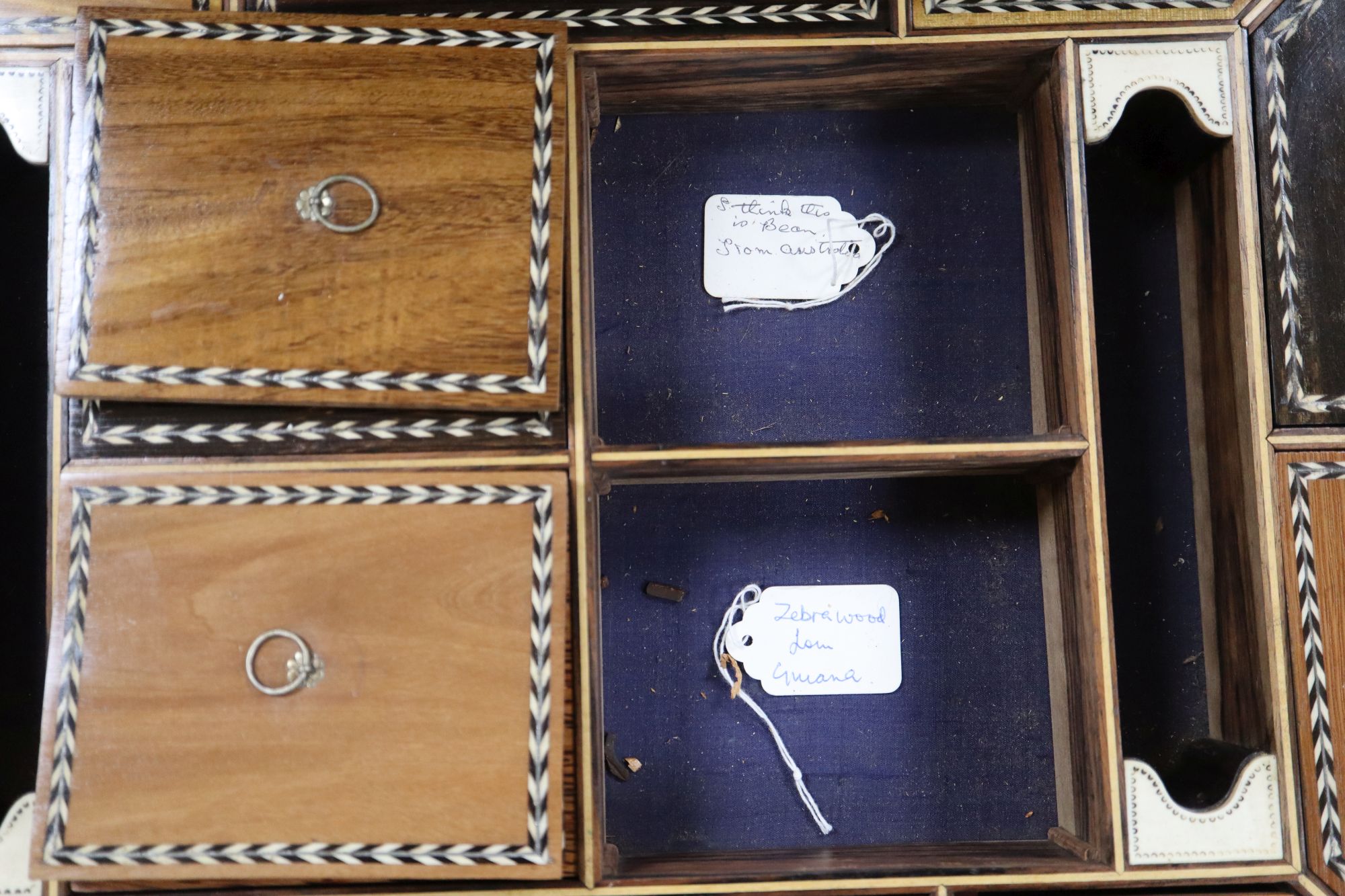 An Anglo-Indian brass-bound coromandel dressing case, 19th century